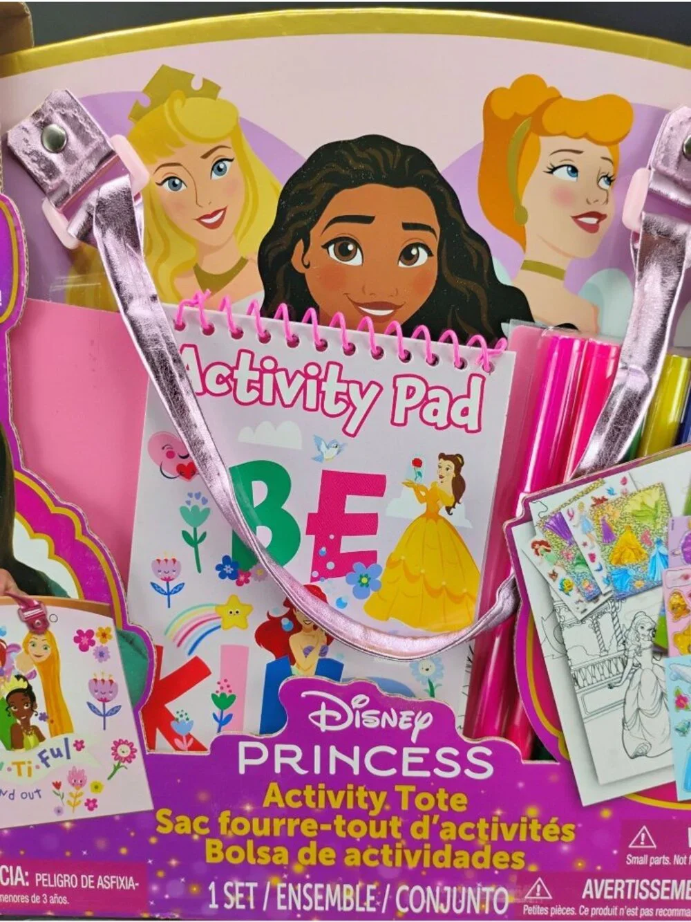 Disney Princess Activity Tote Set With Pad Stickers & Markers